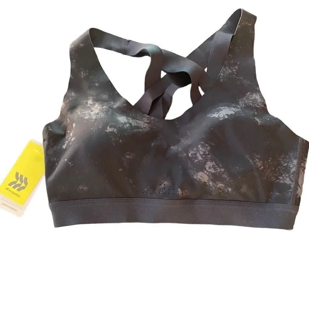 All in Motion NEW color onyx medium cross cross back padded